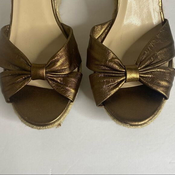 Talbots | Wedge Gold Sandals - Picture 2 of 7